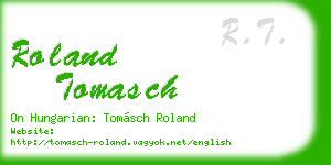 roland tomasch business card